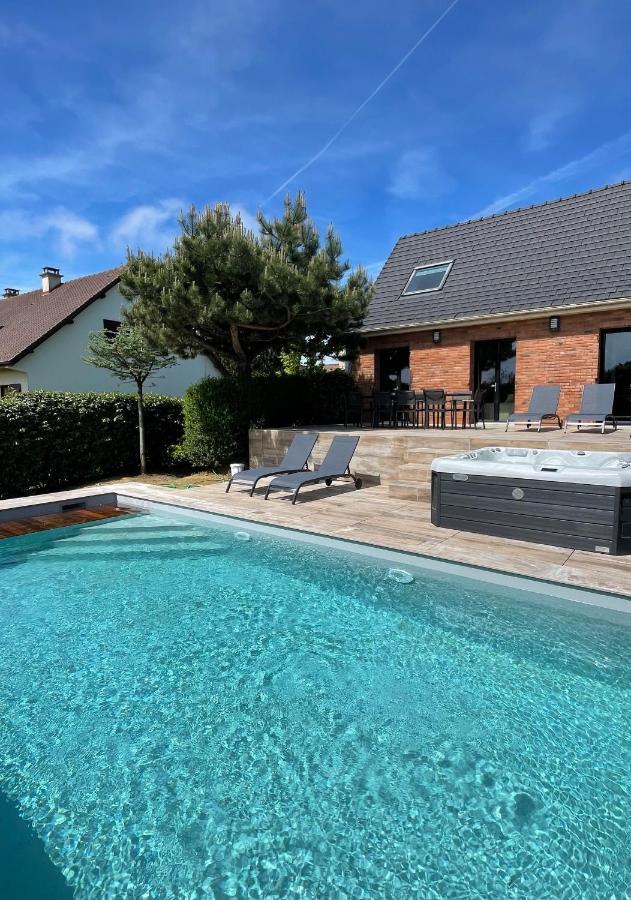 Superbe Maison Avec Piscine Et Jacuzzi Dans Les Dunes Ambleteuse Esterno foto